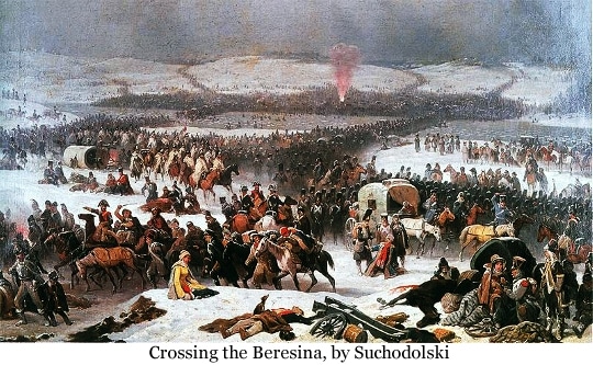 The Grande Armée Crossing the Berezina (detail), by January Suchodolski